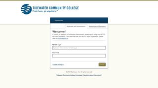 Sign In - Tidewater Community College Scholarships