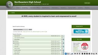 Teacher Web Pages - Northeastern High School