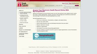 Access Your Electronic Health Record - Temple Physicians - Temple ...