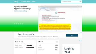 my.templehealth.org - myTempleHealth - Application E... - My ... - Sur.ly
