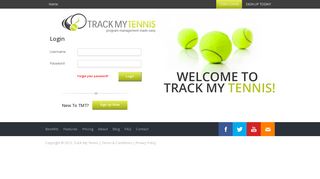 Login Page - Track My Tennis