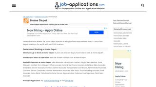 Home Depot Application, Jobs & Careers Online - Job-Applications.com