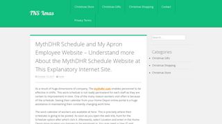 MythDHR Schedule and My Apron Employee Website - Understand ...