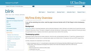 MyTime Entry Overview - Blink