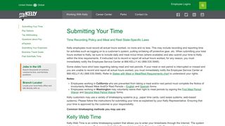 Submitting Your Time - MyKelly