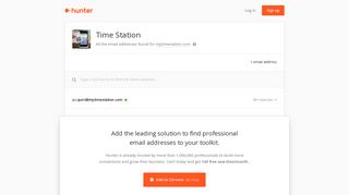 Time Station - email addresses & email format • Hunter - Hunter.io