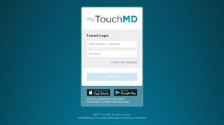TouchMD Patient Login