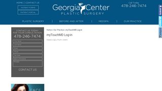 myTouchMD Log-in | Georgia Center for Plastic & Reconstructive ...