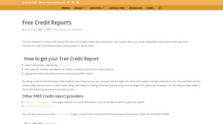 Free Credit Report's | handshake