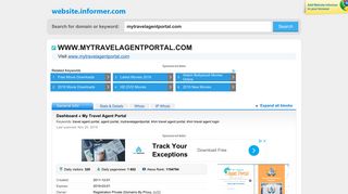 mytravelagentportal.com at WI. Dashboard « My Travel Agent Portal