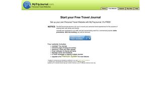 Free - Travel Journal | Travel Blog - MyTripJournal