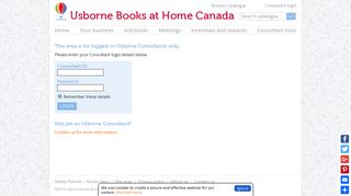 Consultant login for Usborne Books at Home