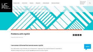 Problems with myUCA