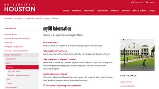 myUH for Students - University of Houston