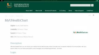 MyUHealthChart - University of Miami Information Technology