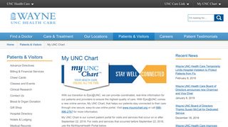 My UNC Chart | Goldsboro, NC | Wayne UNC Health Care