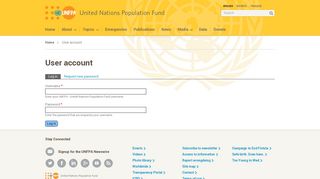User account | UNFPA - United Nations Population Fund