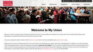 My Union - Login - Union Theological Seminary