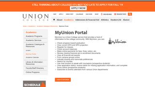 MyUnion Portal | Union College