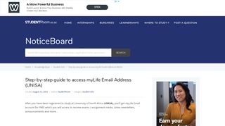 Step-by-step guide to access myLife Email Address (UNISA ...