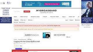 Logging into the Unisa Mylife e-mail | MyBroadband