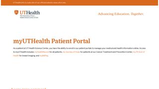 myUTHealth Patient Portal | UT Health Science Center at Tyler