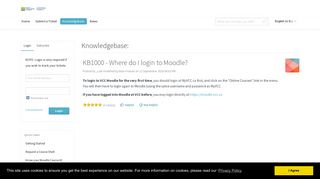 KB1000 - Where do I login to Moodle? - Powered by Kayako Help ...