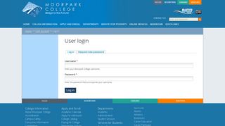 User login | Moorpark College