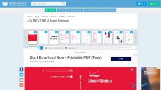 LG REVERE 2 USER MANUAL Pdf Download. - ManualsLib