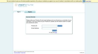 Forgotten username? - MyVisionOnline