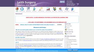 Leith Surgery - Information about the doctors surgery opening hours ...