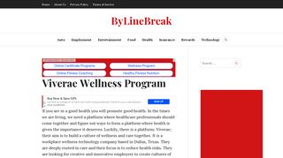 www.myviverae.com: Viverae Wellness Program - ByLineBreak