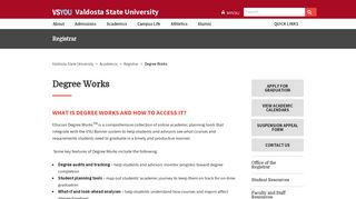 Degree Works - Valdosta State University