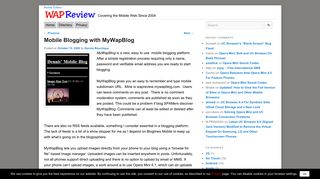 Mobile Blogging with MyWapBlog | Wap Review