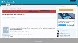 How to get into MyWay e-mail again? | Tech Support Guy