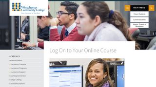 Log On to Your Online Course - Westchester Community College