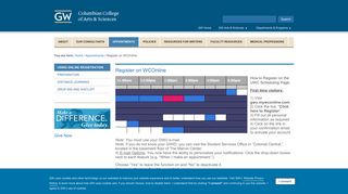 Register on WCOnline | The George Washington University Writing ...