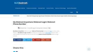 My Webroot Anywhere | Webroot Login ... - BlogBookMark.com