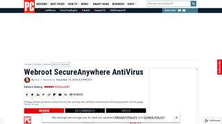 Webroot SecureAnywhere AntiVirus Review & Rating | PCMag.com