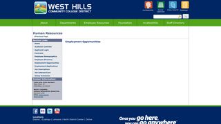 West Hills College District Human Resources - Government Jobs