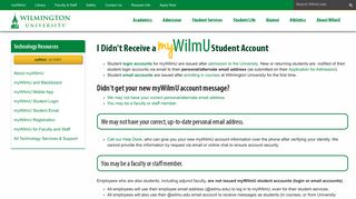 myWilmU Student Email | Wilmington University