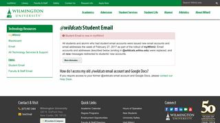 Student Email | Email | Wilmington University