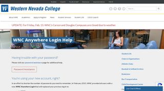 WNC Anywhere Login Help - Western Nevada College