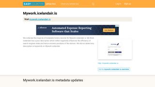 My Work Icelandair (Mywork.icelandair.is) - MyWork login - Easy Counter
