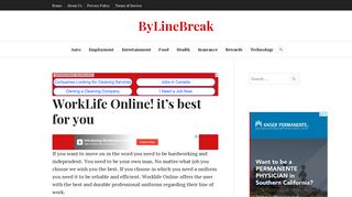 www.myworklife.online: WorkLife Online - it's best for you - ByLineBreak