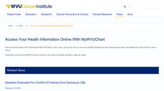 Access your health information online with MyWVUChart | WVU ...