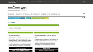 MyWWU- Intranet portal - Universität Münster