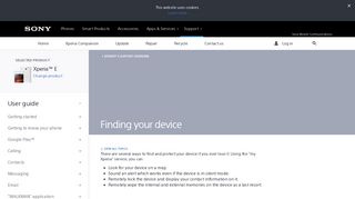 Finding your device – Sony Xperia™ E support (United States)