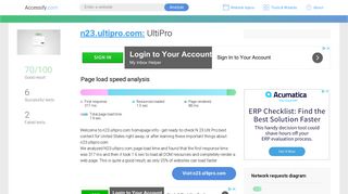 Access n23.ultipro.com. UltiPro