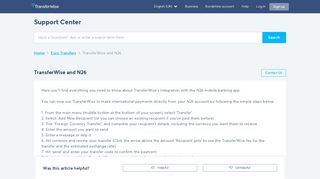 TransferWise Help | TransferWise and N26